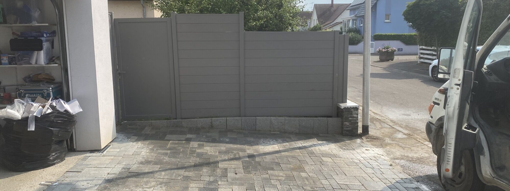 Chantier Colmar &#8211; pose de panneaux composites Audincourt
